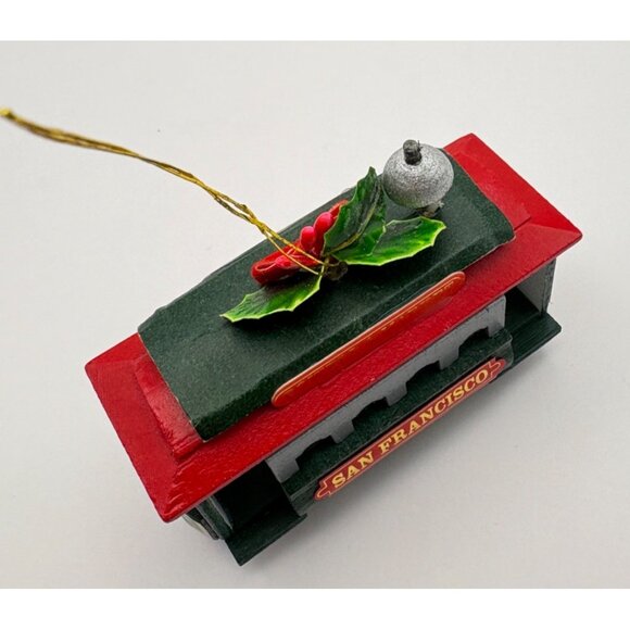 Kurt S Adler San Francisco Cable Car Christmas Tree Ornament Powell & Market - Picture 6 of 7